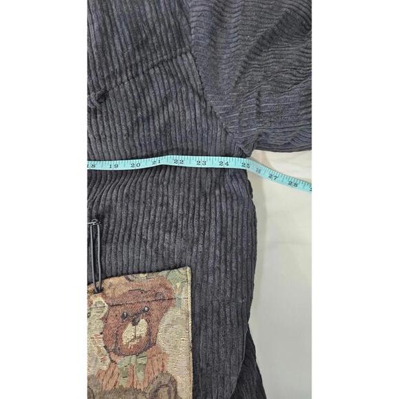 Stiwaup Women's Cozy Plush Bear-Themed Corduroy Jacket - Picture 7 of 8